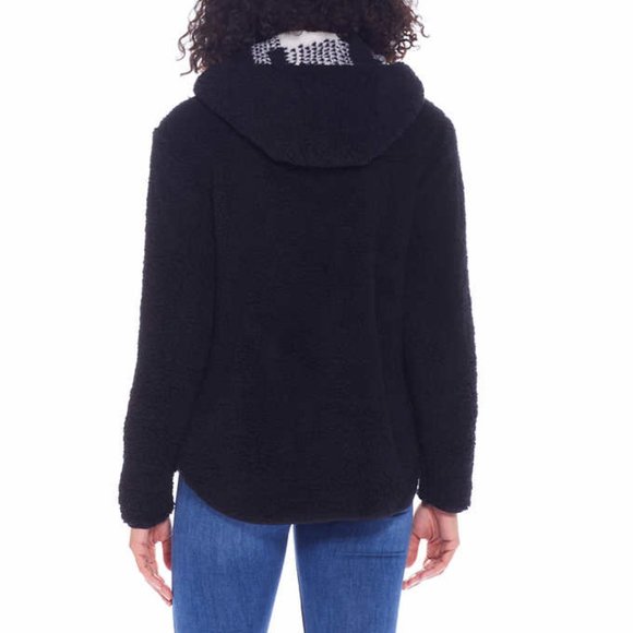 🎈SALE WEATHERPROOF Ladies Reversible ULTRA SOFT Hooded Plush Fleece Jacket NEW - Picture 5 of 8